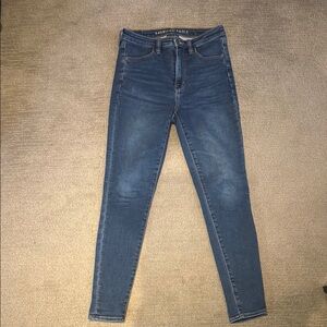 American Eagle Outfitters Women's Dark Blue Skinny Jeans